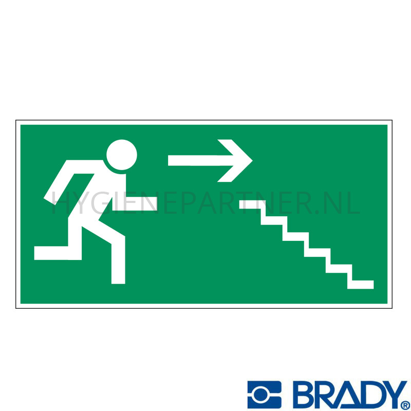 SB101139 Bord vluchtweg via trap PIC 369 PP 210x105 mm